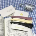 Marble texture duckbill hair clip set, chic side hairpin for women and girls styling. - Black + Off-White + Purple