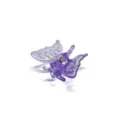 Purple butterfly clip transparent plastic botanical and hair styling accessory item. - Dark Violet