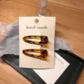 Set di mollette per capelli a becco d'anatra trasparenti con stampa leopardo, chic. - Ambra Goffrata