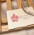 Pink jelly flower hair claw sweet cute hair accessories side clip for kids and women daily wear - 1 Pair / Lotus Pink