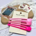 Macaron color duckbill hair clips simple style bang clips makeup hair accessories - Deep Pink & Pink & Light Pink