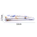 Graffiti print plastic duckbill hair clip for girls, stylish side bangs pin 12cm - A-591 12cm Splatter Mix