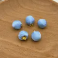 Light blue fabric covered buttons DIY clothing accessories handmade sewing craft supply detail - Satin Blue