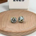 Leopard Print Fabric Bead DIY Craft Large Hole Spacer Charm for Phone Chain Jewelry Accessory - 6#