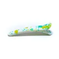 White paint splatter duckbill hair clip for sweet girls, cute side hair pin for fringe. - Green