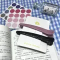 Fashion marble texture duckbill hair clip set for women sweet side hair styling accessory - Black + Purple