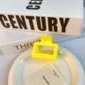 Pince à cheveux carrée minimaliste mate pour femmes, belle pince jaune vif pour queue de cheval. - Bloc Carré 5cm / Jaune
