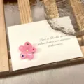 Koreanische Geleefarbe Blumen Haarklammer süße Mini Haarklammer für Mädchen Pony Clip - Rosa
