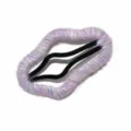 Cute knitted cloud hair clip for women, stylish purple yarn wrapped hair accessory for daily wear. - Pink Purple