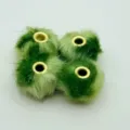 Perles d'espacement DIY en fausse fourrure de vison verte pour fabrication de bijoux. - Vert émeraude