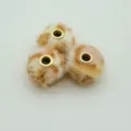 Perles fausse fourrure vison DIY gros trou avec noyau métal pour bracelets accessoires bijoux. - Jaune Blanc