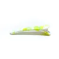 Green yellow watercolor duckbill hair clip, sweet style plastic side pin for bangs styling. - Yellow-Green