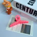 Japanese matte pink cross hair claw clip, cute macaron color small shark clip for bangs. - 11cm Cross / Pink