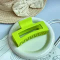 Molla per capelli verde opaca, pinza quadrata minimalista coreana per acconciature quotidiane. - Pinza Quadrata / 10.8cm Grande / Verde