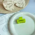Molla per capelli quadrata opaca verde accessorio per capelli minimalista donna. - Pinza Quadrata / 4CM Piccolo / Verde