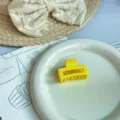 Molla per capelli quadrata opaca tinta unita minimalista coreana graziosa clip geometrica - Pinza Quadrata / 4CM Piccolo / Giallo