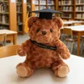 Schattige afstudeer teddybeer pluche speelgoed met doctorandus hoed en sjerp variant. - 20cm / Bruine Beer in Jurk