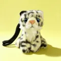 Lindo peluche de leopardo de las nieves con pulsera slap, muñeca suave para regalo niños. - 15cm / Colgante Leopardo de las Nieves