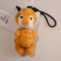 Cute cartoon tiger plush keychain, soft stuffed animal bag pendant toy for kids and gifts. - 15cm / Yellow Tiger Eye