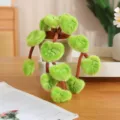 Giocattolo di peluche della pianta pothos simulata creativa bambola in vaso foglia verde - Piante Verdi in Vaso / Altezza 18cm Steli 30cm / Verde Brillante