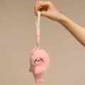 Cute pink plush seal keychain cute animal bag charm fluffy stuffed toy pendant for women girls - Pink