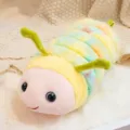 Colorful plush caterpillar toy, cute pastel stuffed animal doll for kids sleeping companion. - 30cm / Yellow