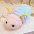 Cute colorful caterpillar plush toy, soft rainbow stuffed animal doll for kids sleeping. - 30cm / Purple