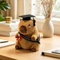 Cute graduation capybara plush toy doctor doll soft stuffed animal graduation gift kids - Black Sash Style