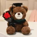 23cm / Ours Brun Foncé - Col Vert
