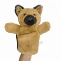 Plush dog hand puppet toy, brown German Shepherd animal puppet for kids interactive play. - 25cm / German Shepherd Style