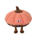 Cute pumpkin plush toy, fluffy stuffed doll with dangling legs, soft sofa cushion, pink. - 40CM / Pink