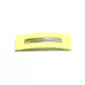 Korean ins-style scalloped rectangular hairpin candy color matte hair clip for kids - 6.5cm / Yellow