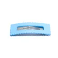 Light blue scalloped rectangular hair clip sweet candy style cute hair accessory for daily wear - 6.5cm / Blue