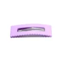 Korean style matte purple scalloped rectangular hairpin candy color sweet hair clip kids. - 6.5cm / Purple