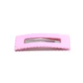 Pink Scalloped Rectangular Hair Clip Matte Candy Color Kids Hair Accessory Variant - 6.5cm / Pink