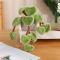Simpatico giocattolo di pianta di peluche in vaso, bambola di foglia verde morbida, decorazione. - Piante Verdi in Vaso / Altezza 18cm Steli 30cm / Verde Scuro