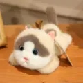 Carino gatto sdraiato peluche portachiavi giocattolo morbido ciondolo per borsa carino - Altezza 16 cm / Gatto Ragdoll