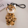 Cute cartoon tiger plush keychain pendant stuffed animal doll toy for kids and bag decoration - 15cm / Classic Leopard