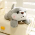 Cute grey plush animal toy with pink blush, soft and adorable stuffed doll for kids and home decor. - 20cm / Otter