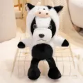 Simatico cane travestito da mucca peluche, morbida bambola di peluche per la camera dei bambini. - Costume da Mucca