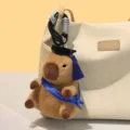 Cudo pendente in peluche Capybara dottore, morbido portachiavi di peluche per decorare la borsa. - Stile nastro blu