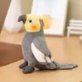 Grey cockatiel plush toy cute stuffed bird doll for kids companion soft plush gift - 17cm / Grey Parrot