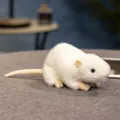 Cute simulated white mouse plush toy soft doll for kids companion and baby soothing gift - White Mouse / 29cm