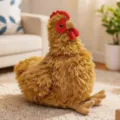 Cute plush hen stuffed toy, realistic brown chicken doll for kids and birthday gifts. - Hen / 28cm Size