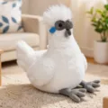 Cute simulation rooster plush toy fluffy chicken doll soft stuffed animal gift for kids. - Black-boned Chicken / 28cm Size