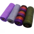 4 Rollen 26cm Deko Poly Mesh Band Metallic Folie Basteln DIY Geschenkverpackung - Lila Grau Orange Grün Metallisch Set (4 Bände)