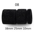 Set de rollos de cinta de terciopelo con purpurina negra, 38mm, 25mm y 10mm para DIY. - Ancho 10mm, Largo 10 Yardas / 08#