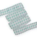 Nastro A Quadri Blu 30mm Nastro Pizzo Bordo Sfumato Gros Grain Per Fiocchi E Fai Da Te - Blu Bianco Quadri Bordo Pizzo