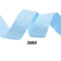 Ruban satin double face bleu clair pour emballage cadeau, loisirs créatifs et décorations. - Largeur 10mm, Longueur 10 Yards (9.14m) / Bleu Clair (308#)