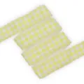 Nastro in Pizzo a Quadri Gialli 30mm Tessuto per Fiocchi Fai da Te Confezioni Regalo - Giallo Bianco Quadri Pizzo